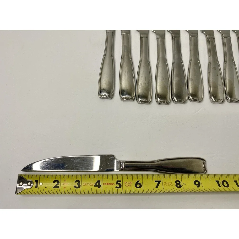 Reed & Barton Manor Park Stainless Steak Knives Lot Of 12 Replacements
